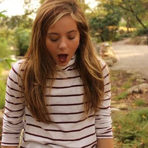 Madewell Striped Long Sleeve Turtleneck Shirt